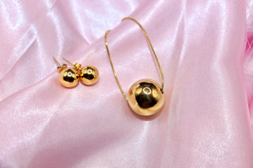 Bulle Sereine gold set (small earrings)